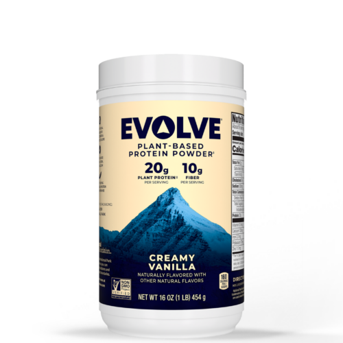 Evolve Protein Powder Contains pea protein