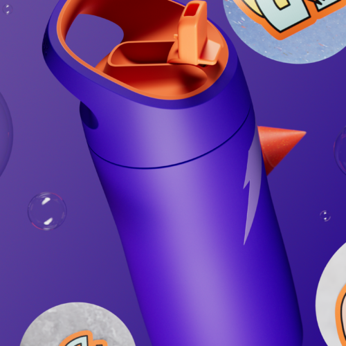 Alternative view of Rookie Stainless Steel Water Bottle 12 oz, designed for kids