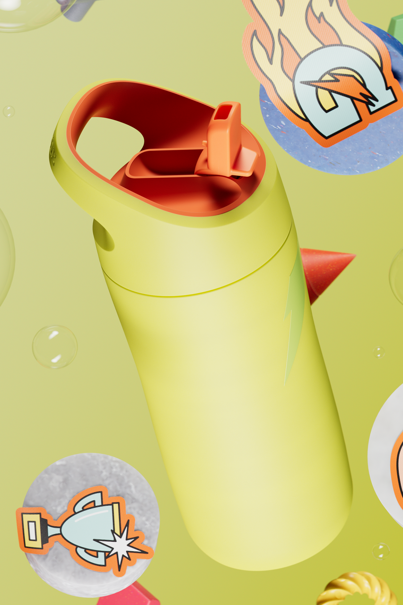 Rookie Stainless Steel Water Bottle 12 oz, designed for kids - Image 2