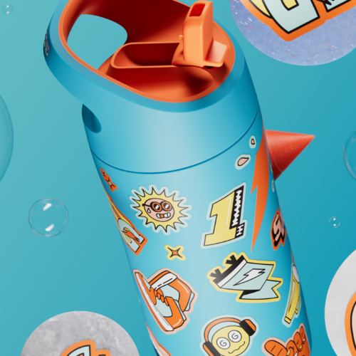 Alternative view of Rookie Stainless Steel Water Bottle 12 oz, designed for kids