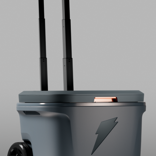 Alternative view of Huddle Rolling Cooler Sideline-tested durability
