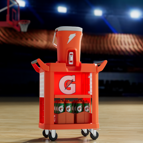 Alternative view of Gatorade Cooler Cart Sideline-ready hydration cart