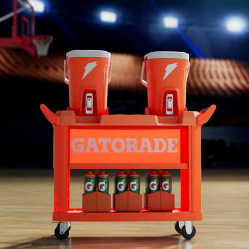 Alternative view of Gatorade Cooler Cart Sideline-ready hydration cart